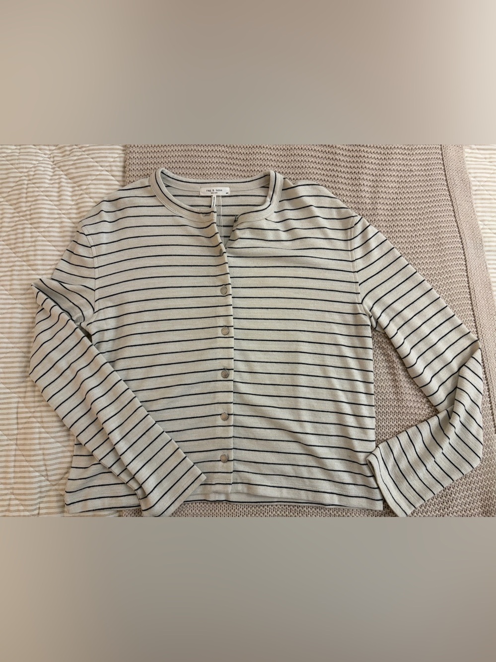 EUC rag & bone boxy stripe knit-size small